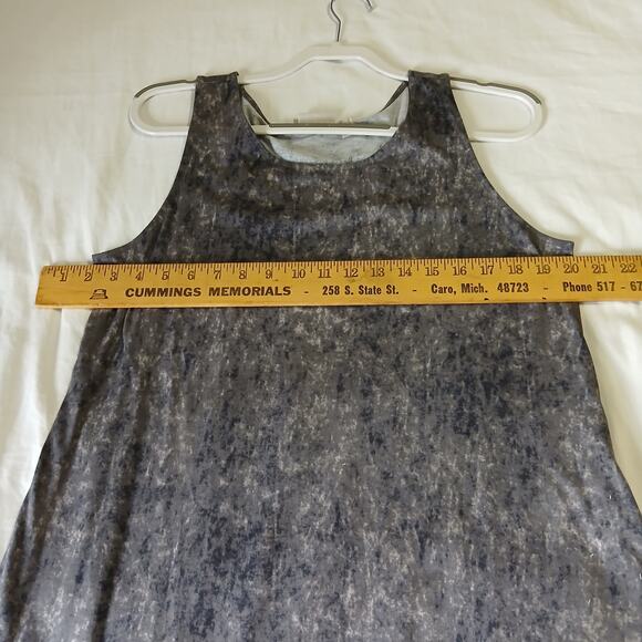 Logo Lori Goldstein Size M Grey & Blue Heathered Tunic Tank Swing Top - Picture 6 of 8